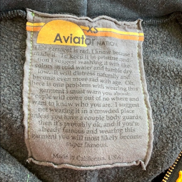 Aviator Nation 5 Stripe Hoodie Jacket - Picture 7 of 8